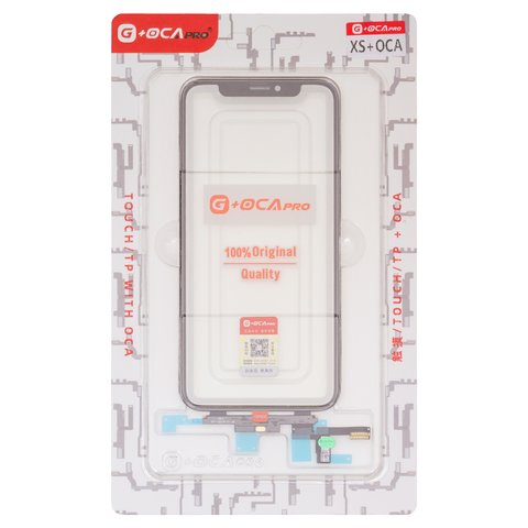 Сенсорный экран G+OCA PRO для iPhone XS, с ОСА пленкой, черный