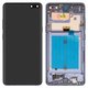 Дисплей для Samsung G977 Galaxy S10 5G, G977B Galaxy S10 5G, черный, с рамкой, Оригинал (переклеено стекло)