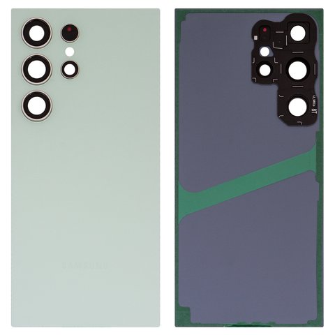 Задняя панель корпуса для Samsung S928 Galaxy S24 Ultra, зеленая, со стеклом камеры, Original PRC , titanium green