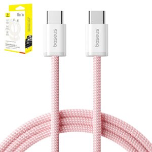 USB кабель Baseus Dynamic 4, 2xUSB тип C, 100 см, 100 Вт, розовый, в нейлоновой оплетке, #P10381400411 00