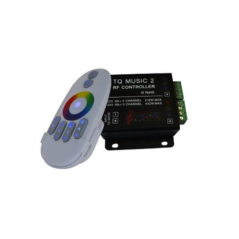 Контроллер звуковой с беспроводным пультом HTL-033 (RGB, 5050, 3528, 216 Вт)
