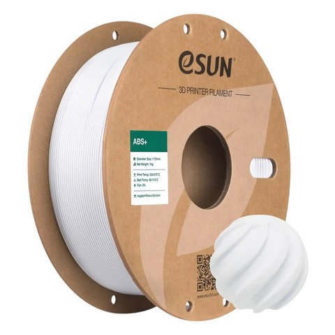 Филамент для 3D принтера eSUN ABS+ Cold White, 1 кг